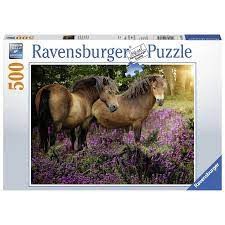 Puzzelwereld-Legpuzzel-Ravensburger-Pony's tussen de Hei-500 stukjes-148134