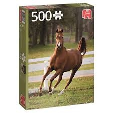 Puzzelwereld-Legpuzzel-Jumbo- Playfull Foal-500 stukjes-18538