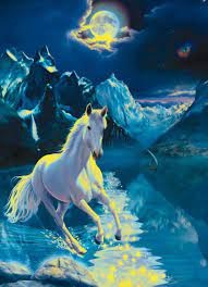 Puzzelwereld-Legpuzzel-Clementoni-The White Stallion-1000 stukjes-C30886 P