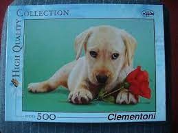 Puzzelwereld-Legpuzzel-Clementoni-Dog With Rose-500 stukjes-C30392 F