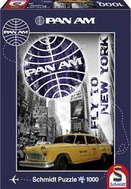 Puzzelwereld-Legpuzzel-Schmidt-Pan Am, New York Taxi-1000 stukjes-S59503