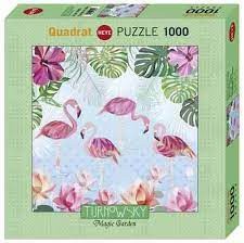 Puzzelwereld-Legpuzzel-Heye-Flamingos & Lelies-1000 stukjes-H29852 R