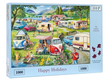 Puzzelwereld legpuzzel the house of puzzles 2889 happy holidays 1000 stukjes L