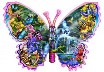 Puzzelwereld legpuzzel contour sunsout 95234 Butterfly Waterfall 1000 stukjes P