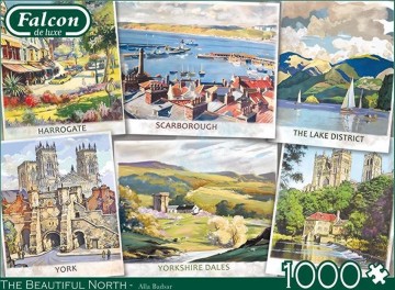 Puzzelwereld legpuzzel falcon de luxe 11303 the beautiful north 1000 stukjes F
