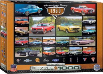 Puzzelewereld legpuzzel eurographics 0677 Amerikaanse auto's 1960s