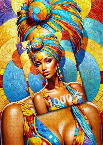 Puzzelwereld   enjoy   1000 stukjes   afrikaanse schoonheid 2  ej2139