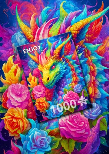 Puzzelwereld   enjoy   1000 stukjes   draak   2 ej2176