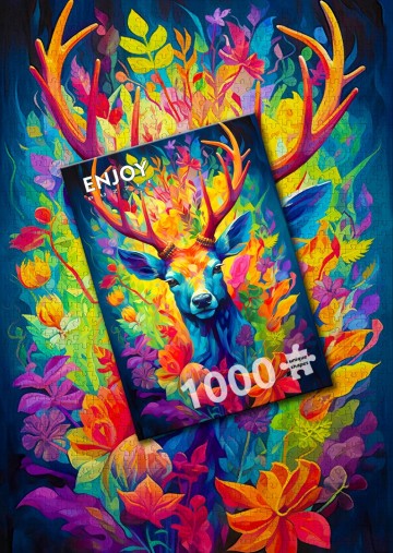 Puzzelwereld   enjoy   1000 stukjes   gekroond hert 2   ej2222