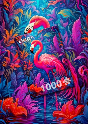 Puzzelwereld   enjoy   1000 stukjes   het wonder der flamingos 2   ej2226
