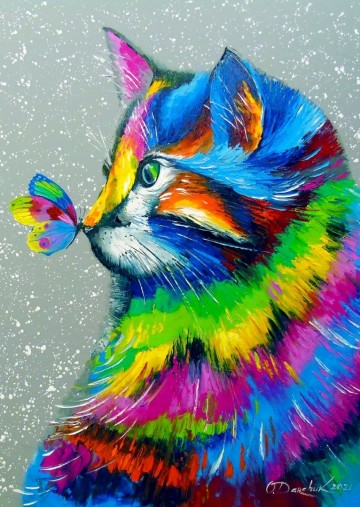 Puzzelwereld   enjoy   1000 stukjes   kat met vlinder   ej1781