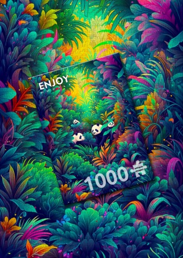Puzzelwereld   enjoy   1000 stukjes   panda escape 2  ej2220