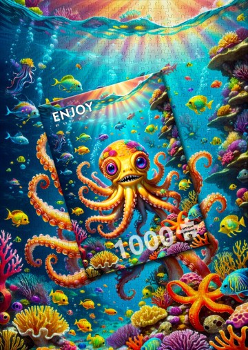 Puzzelwereld   enjoy   1000 stukjes   schattige octopus 2   ej2158