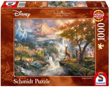 Puzzelwereld   legpuzzel   schmidt   59486   thomas kinkade   disney   bambi d  1000 stukjes