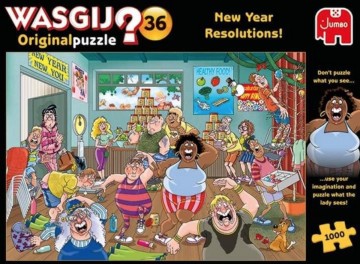 Puzzelwereld   legpuzzels   wasgij original 36 goede voornemens puzzel   1000 stukjes f