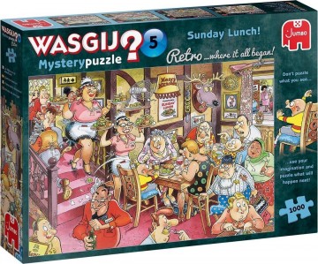 Puzzelwereld   legpuzzels  wasgij retro mystery 5 zondagse lunch puzzel   1000 stukjes r