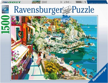 Puzzelwereld   ravensburger   169535   romantiek in cinque terre   1500 stukjes d