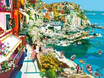 Puzzelwereld   ravensburger   169535   romantiek in cinque terre   1500 stukjes p