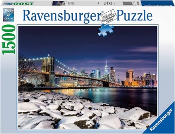 Puzzelwereld   ravensburger   171088   winter in new york   1500 stukjes d