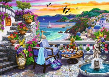 Puzzelwereld   ravensburger   171309   santorini sunset   300xl stukjes p