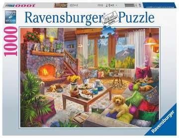 Puzzelwereld   ravensburger   174959   gezellige hut   1000 stukjes d