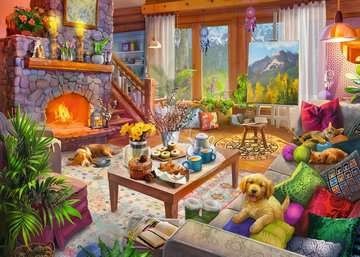Puzzelwereld   ravensburger   174959   gezellige hut   1000 stukjes p