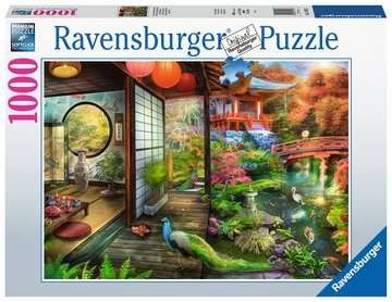 Puzzelwereld   ravensburger   174973   theehuis in japanse tuin   1000 stukjes d