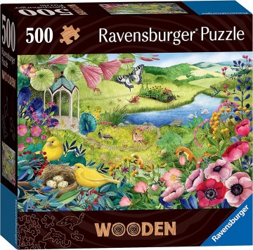 Puzzelwereld   ravensburger   hout   175130   wilde tuin   500 stukjes d