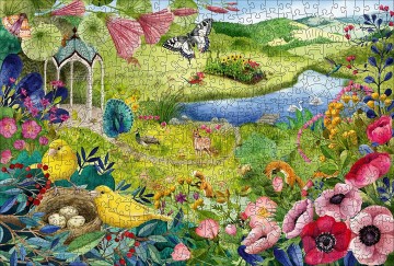 Puzzelwereld   ravensburger   hout   175130   wilde tuin   500 stukjes p