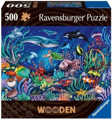 Puzzelwereld   ravensburger   hout   175154   onder de zee   500 stukjes d