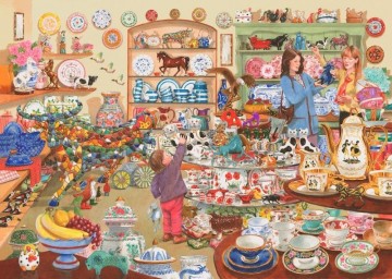 Puzzelwereld   the house of puzzles   greenwood collection   1000 stukjes   t6245   bulls in a china shop