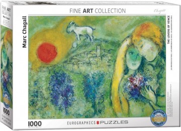 Puzzelwereld legpuzzel eurographics 0848 marc chagall geliefden in vence 1000 stukjes L