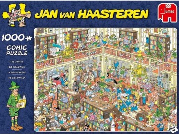 Puzzelwereld  jan van haasteren de bibliotheek puzzel   1000 stukjes front
