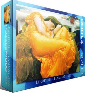 Puzzelwereld legpuzzel eurographics 3214 lord frederick leighton flaming june 1000 stukjes L