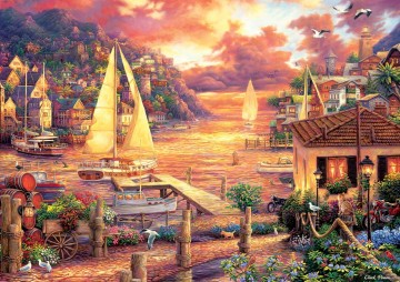 Puzzelwereld art puzzle 5524 golden sea 3000 stukjes