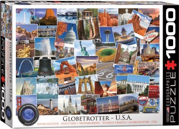 Puzzelwereld legpuzzel euroghrapics 0750 globetrotter usa 1000 stukjes L