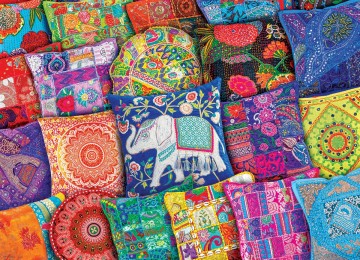 Puzzelwereld euroghrapics 5470 indian pillows 1000 stukjes P