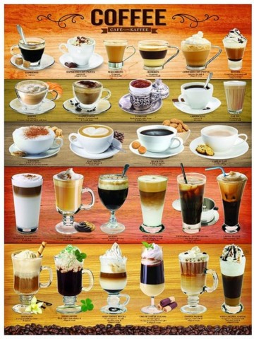 Puzzelwereld legpuzzel euroghrapics 0589 koffie 1000 stukjes P