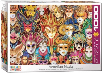 Puzzelwereld legpuzel euroghrapics 5534 venetian masks 1000 stukjes L