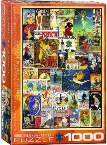 Puzzelwereld legpuzzel euroghrapics 0756 vintage bicycle posters 1000 stukjes L