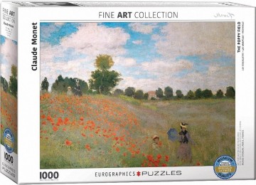 Puzzelwereld legpuzzel eurographics 0826 claude monet het papaverveld 1000 stukjes L