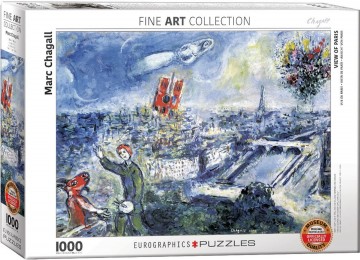Puzzelwereld legpuzzel eurographics 0850 marc chagall abstract parijs 1000 stukjes L