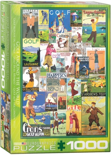Puzzelwereld legpuzzel eurographics 0933 Golf vintage 1000 stukjes L