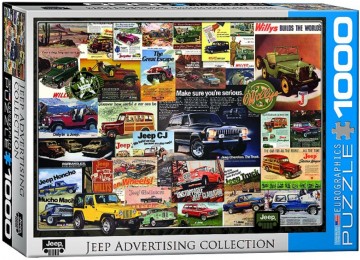 Puzzelwereld legpuzzel eurographics 0758 jeep vintage posters 1000 stukjes L