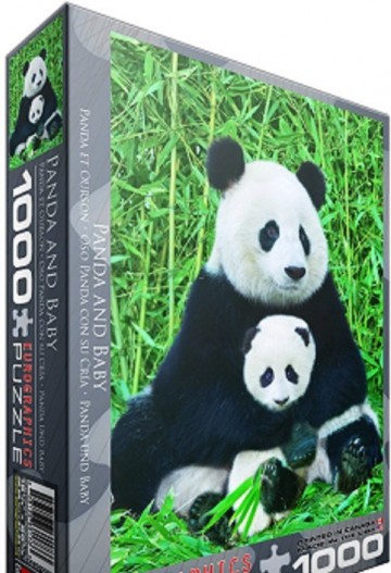 Puzzelwereld legpuzzel eurographics 0173 panda familie 1000 stukjes L