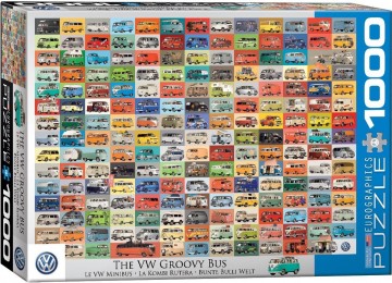 Puzzelwereld legpuzzel eurographics 0783 VW bunte bulli welt 1000 stukjes L