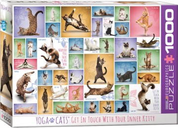 Puzzelwereld legpuzzel eurographics 0953 yoga cats 1000 stukjes L