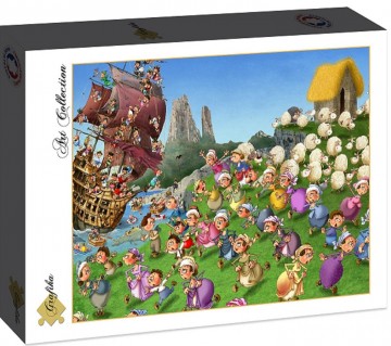 Puzzelwereld grafika  piraten   landing 2000 stukjes d