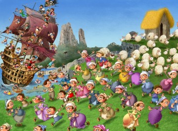 Puzzelwereld grafika  piraten   landing 2000 stukjes p