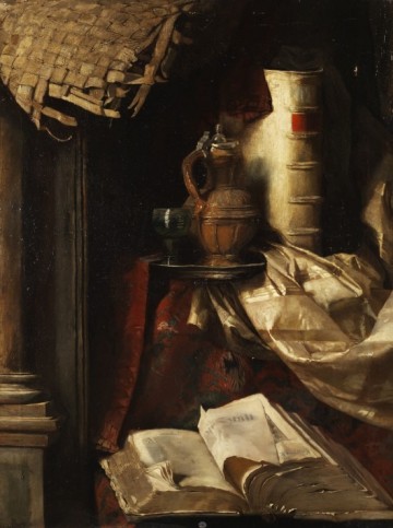 Puzzelwereld legpuzzel grafika 00345 Stilleven met Oude Boeken, Kruik en Wijnglas 2000 stukjes P